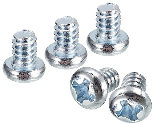 sourcing map #6-32x3/16 Plato Cabeza Phillips Máquina Tornillos, 50 Uds Zinc Chapado Carbono Acero Tornillos Cabeza Cruzada Pernos Totalmente Roscados