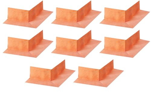 sourcing map 8pcs Outside Waterproofing Corner Shower Seamless Corner Cover, Outside Polyethylene Seamless Corner for Bathtub and Steam Room, Orange (Outside)