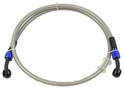 WOLWES Motorrad Bremsleitung Motorrad Hydraulische Edelstahl Geflochtene Bremsflüssigkeit DOT Öl Schlauch Linie 0 28 90 ATV Straße Dirt Pit Bike M10 AN3 Bremsschlauch (Color : 1800mm)