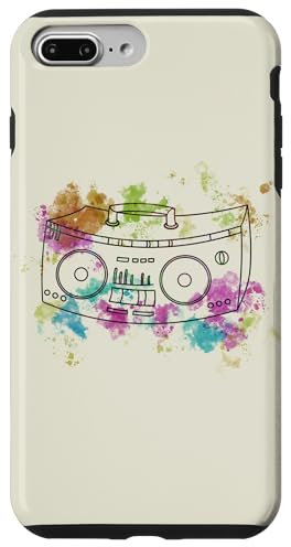 Hülle für iPhone 7 Plus/8 Plus Ghetto Blaster Bunte Boom Box 70er 80er 90er Y2K