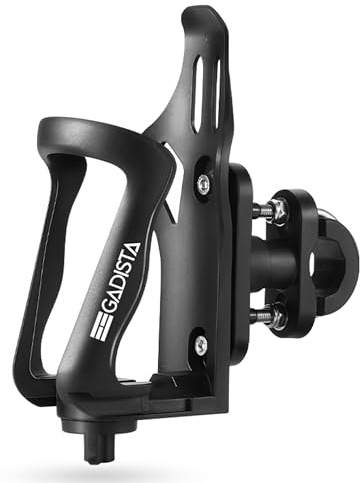 GADISTA Porte-Gourde Vélo Porte-Bidon Moto Réglable 48-71 mm | Montage horizontal ou vertical, patins antidérapants et maintien sécurisé pour guidon, cadre et tube compatible