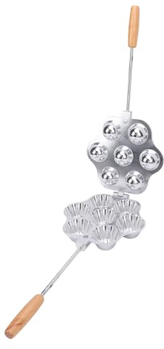 Molde para Tarta de Huevo de Aleación de Aluminio de 7 Orificios, Material Seguro, Calentamiento Uniforme con, Desmoldeo Sin Esfuerzo, para Pasteles Pequeños y Magdalenas, Molde
