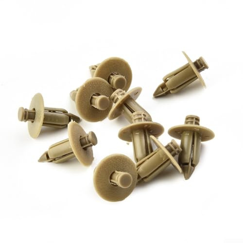 Rivetti per auto con diametro del foro di 7 mm, clip in plastica per porte e parafanghi, 10 pezzi
