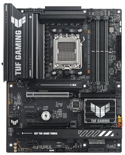 ASUS TUF Gaming B650E-PLUS WiFi Mainboard Sockel AMD AM5 (Ryzen 9000, ATX, PCIe 5.0, DDR5-Speicher, WiFi 6E, PCIe Q-Release, BIOS Flashback, Aura Sync)