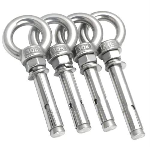 Tornillos de perilla, pernos de expansión con gancho de copa abierta M6 M16, pernos de ojo de expansión for concreto, acero inoxidable 304, ganchos de instalación, tornillos de expansión de anillo uni