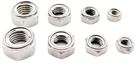 CSFFA 2/10X M3-M16 304 Acciaio inossidabile Coppia prevalente Tipo Inserto interamente in metallo Dado di bloccaggio esagonale Dado di bloccaggio autobloccante esagonale DIN980 GB6184(10pcs M6)