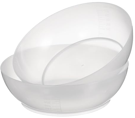 Toyvian 2 pezzi bilancia elettronica da cucina ciotole trasparenti riutilizzabili in plastica ABS trasparente con scale trasparenti per pesare gli alimenti durante la cottura