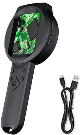 YDuupxe Lente D'Ingrandimento Digitale, Ingrandimento 1000X Tre Sorgenti Luminose Schermo IPS Ad Alta Definizione 2,8 Pollici Microscopio Elettronico Portatile in 12 Lingue