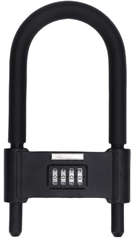 Hamwesh Cadenas à Combinaison à 4 Chiffres, Serrure à Code de sécurité Antivol en Forme de U de 120 à 150 Mm avec Anse Longue Réglable, Serrure en U pour Vélos, Vélos électriques, VTT,
