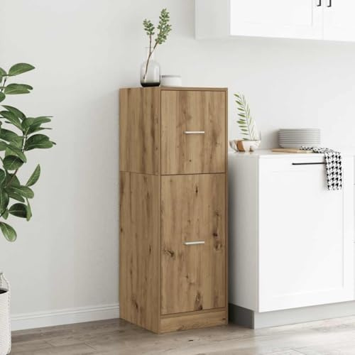 Mokuyary Armadio per farmacia, in legno di quercia Artisan, 40 x 41 x 118 cm, cassettiera con cassetti, armadietto da cucina, per soggiorno, corridoio, cucina