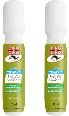 CINQ SUR CINQ | Roll-on calmante con efecto refrescante | Picaduras de insectos y plantas | Aplicación precisa | Alivio rápido | A partir de 3 años | Pack de 2 x 15 ml