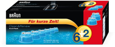 Braun Clean&Renew Reinigungskartusche 6+2 (8er-Pack) (limitierte Edition)