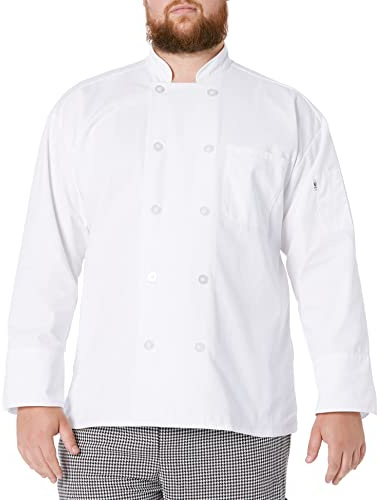 Uncommon Threads unisex adult Classic 10 Button Chef Coat Shirt, White, XX-Large US