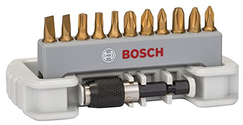 Bosch Professional 11+1tlg. Schrauberbit-Set Max Grip, Schrauben mit Schnellwechseluniversalhalter, 2608522127