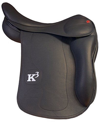 Karlslund K3-Sattel mit lange Kniepauschen, 17 (46cm), Blau 90°