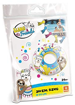 Mondo Mondo-16856 Toys-Llama & Friends Swim Ring-Ciambella Gonfiabile-Anello di Nuoto Salvagente-Ideale Bambina Utilizzabile in Piscina/mare-16856, Multicolore, L, 16856