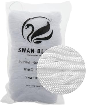 cordini swan black, 500g e assortimento accessori per borse (bianco)