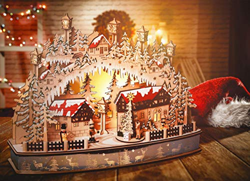 Wichtelstube-Kollektion LED Schwibbogen Weihnachten im Ergebirge, Schwippbogen Lichterbogen