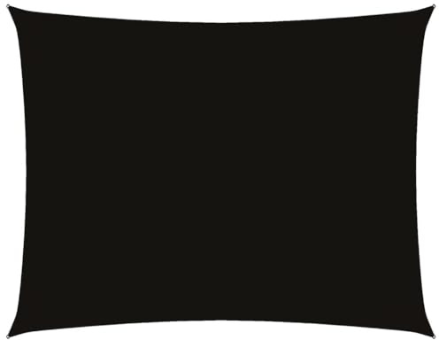 vidaXL Voile de Parasol Voile d'Ombrage Ecran Solaire de Jardin Store de Patio Terrasse Balcon Extérieur Tissu Oxford Rectangulaire 4x6 m Noir