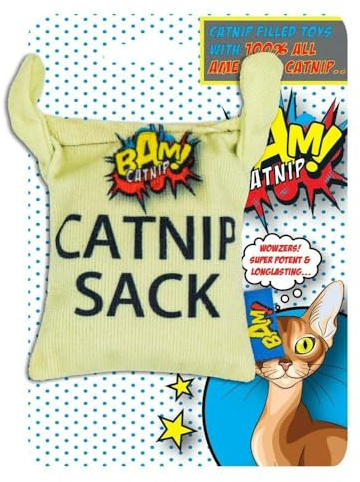 Bam Katzenminze, 100 % amerikanisches starkes Katzenminze-Katzenspielzeug (Katzenminze-Sack)