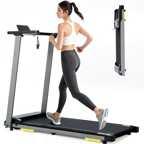 NOVONOVA Cinta de Correr Plegable, Pantalla LCD Multifunción, Cinta De Andar con 15 Programas de Entrenamiento, Caminadora Electrica para Casa/Oficina, Cinta Correr Profesional para Aeróbica