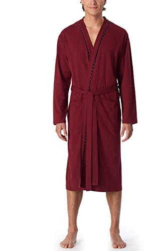 Schiesser Herren Bademantel Morgenmantel aus feinem Interlock - 178407