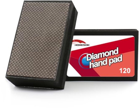 HOMESOM Galvanisierte Diamant-Handpolierpads 120 Körnung Glas Schleifpad Stein Marmor Keramik Hand DIY Werkzeug