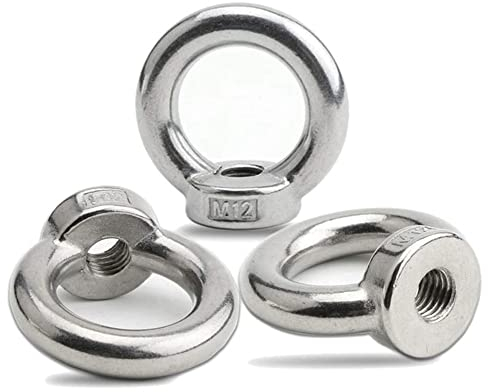4PCS M12 Anello di Sollevamento Occhio Dadi Femmina Filettato Dado Fissaggio 304 Acciaio Inox Anello Bulloni Occhio