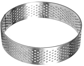 Newwyt Cercle à tarte en acier inoxydable perforé pour dessert français