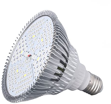 Fdit LED-Wachstumslampe, E27-Sämlings-Pflanzenlampe mit Geringem Stromverbrauch für Indoor-Sämlings-Gewächshaus-Sukkulenten-Wachstum 85‑265 V (80 W, 120 Perlen)
