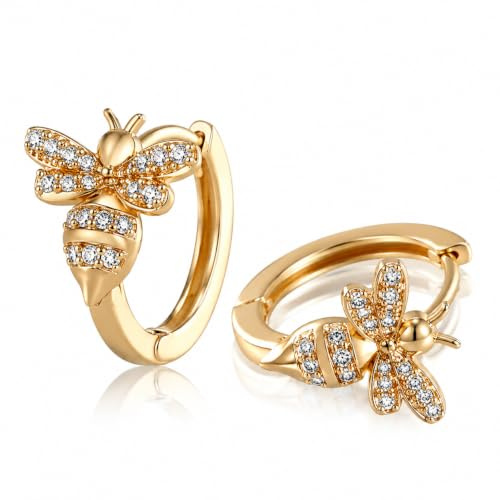 Richapex Gold Earrings for Women, 18K Gold Plated, Hypoallergenic