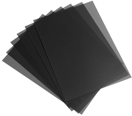 PATIKIL 20 Mil Clear PVC Binding Covers, 10 Pcs Front View Protector Un-Punched A4 Letter Size for Presentation, Report, Paper, Business Office Supply Document, Black