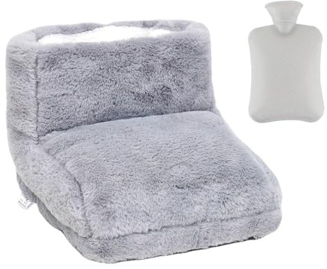 ZOYDP Calentador de pies, calentador de pies no eléctrico para mujer, lavable y extraíble, calentador de pies con botella de agua caliente de 1000 ml, calentadores de pies para mujeres y hombres