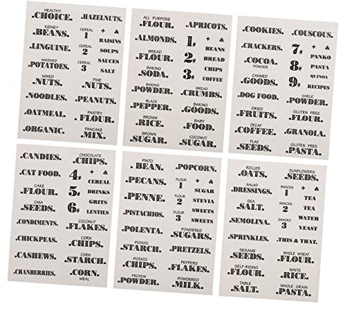 SEWACC 132pcs Waterproof Food Classified Stickers Made of Sturdy PVC, Easy to Stick and Decorate Small Bottles, for Organising Food in Kitchens and Dining Rooms
