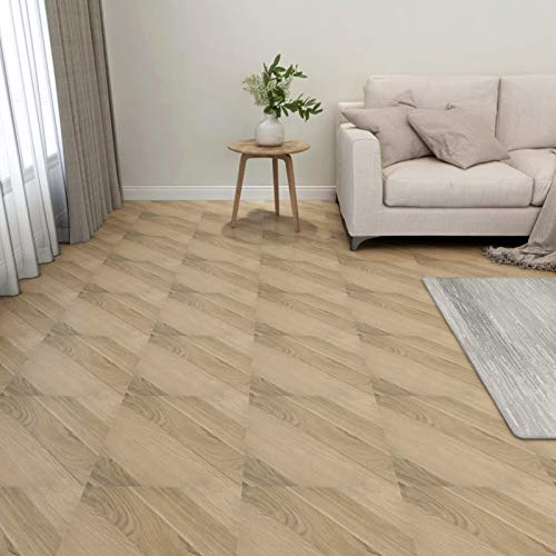 LAPOOH PVC-Fliesen Selbstklebend 55 STK. 5,11 m² Braun Gestreift, Fliesenfolie, Laminatboden, Küchenrückwand Folie, Bodenbelag Selbstklebend, Wandverkleidung, Deckenpaneele