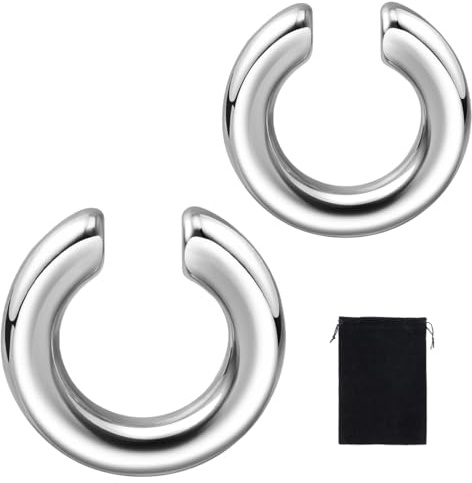 JEYORZY 2 Pezzi Ear Cuff Orecchini Non piercing, Orecchini Donna Chunky Earcuff Orecchini, clip per Cartilagine Orecchini a clip per Ragazze Ipoallergenici Regalo