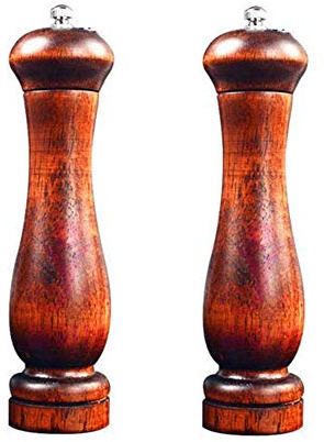 WYRMB Salz- und Pfeffermühlen-Set aus Holz, Mühlen, Gewürzmühlen, Handstreuer, Menage, starker Verstellbarer Keramikkern, 2er-Pack Gewürzstreuer.