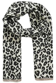stylx weicher warmer Damen XL Schal mit Leo Animal Print Damen Schal mit LEOPARD Muster, Leichtes Halstuch Modische und Elegante Winter und Herbst Leo Schals für Frauen