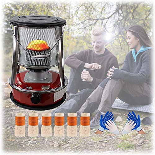 BomDog Riscaldatori a Olio per Interni Senza Elettricità Stufa da Campeggio Portatile in Acciaio Inox Riscaldamento Efficiente/4.6L/Red