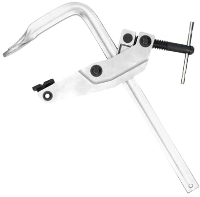 Yilingjc Heavy Duty F Style Sliding Arm Bar Clamp 120mm Depth Screw Clamp Quick Grip Spreader Clip for Welding and Woodworking