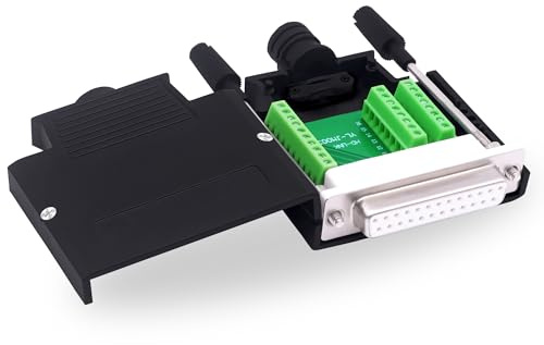YARCHONN DB25 Lötloser Stecker Breakout Board RS232 D-SUB 25 Pin Serieller Adapter Klemmenblock mit Fall (Buchse)