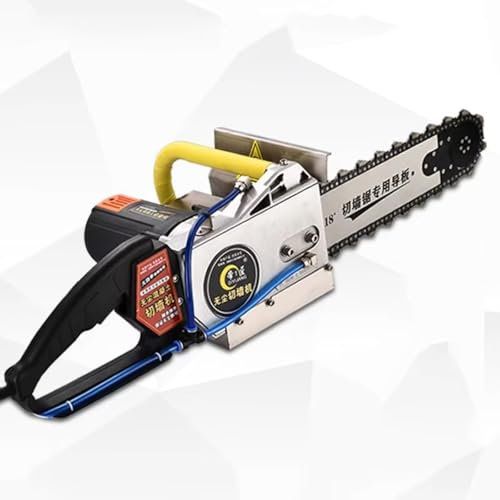 Wall Cutter Electric Cutting Machine with Water Fed Dust Suppression for Grooving Brick, Granite, Marble, and Concrete - 35cm Wall Chaser