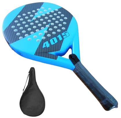 Beach Tennis Paddle Racket - Carbon Fiber Pop Paddle Tennis Racket, Lightweight EVA Soft Racket Anti-Shock Carbon Fiber Pop Paddle
