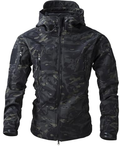 MOKBAY Angeljacke Herren Taktisch Taktische Tarnkleidung Soldat Militär Arbeitsjacke Tarnung Militär Jacke Herren Angelbekleidung Military Tactical Jacket Winterjacke Soldat Kostüm XL