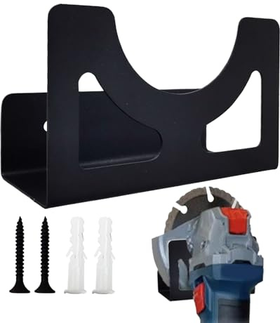 Hitburu Soporte para Amoladora Angular, Colgador De Herramientas Eléctricas, Soporte De Pared Para Amoladora, Estante de Hierro Robusto para Bricolaje con Taladros, Máquina de Pulir y Lijadoras