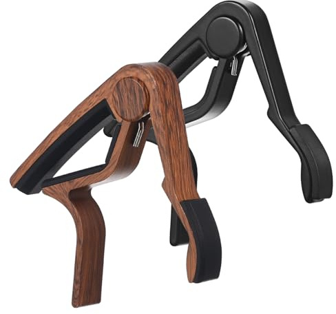 ULTECHNOVO 2 Stück Gitarren Capos für Akustik und E-gitarren Passend für Verschiedene Halsprofile Bewahrt den Klangcharakter Zeitloses Design
