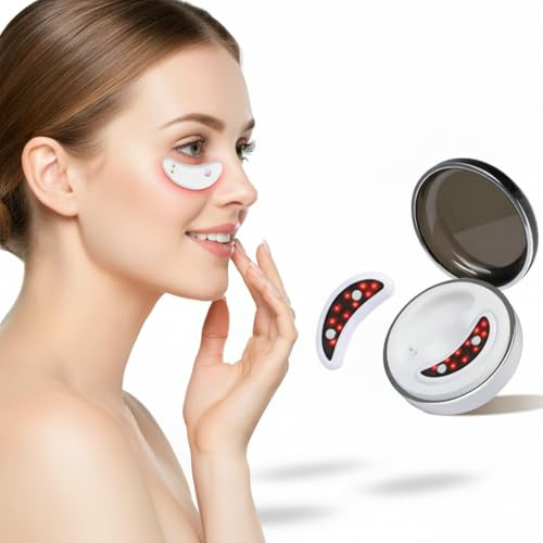Augenmassagegerät Rotlicht EMS – Elektrischer Eye Massager für die Augenpartie, kabellos & wiederaufladbar, für entspannte Augenpflege bei Schwellungen