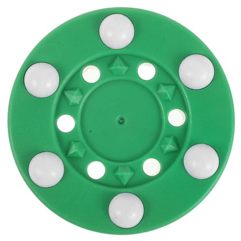 PAMINGONO Disco de Hockey sobre Patines Verde Seis Rodillos Disco de Entrenamiento para Hockey Interior y Exterior de 3 Pulgadas para Práctica y Manejo en Pista