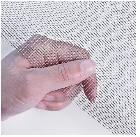 Edelstahl-Drahtgewebe, Edelstahl-Drahtgewebe – 22 Maschen, rostfrei, reißfest, Metallgitter, 1,2 mm Löcher, für Fenster, Türen, Luftziegel