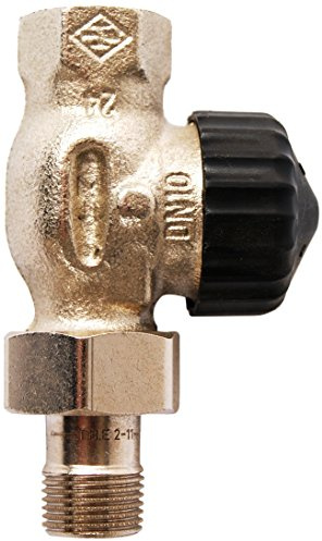 TA Heimeier Thermostat Ventilunterteil StandardDurchgangsform, Rotguss vernickelt 3/8 Zoll, 2202-01.000